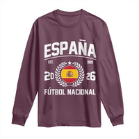 Spain 2026 Soccer Football Fan Spanish Flag Long Sleeve Shirt