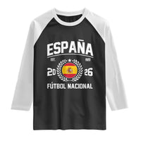 Spain 2026 Soccer Football Fan Spanish Flag Raglan Shirt
