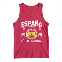 Spain 2026 Soccer Football Fan Spanish Flag Tank Top