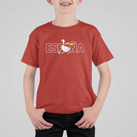 Espana Spain Soccer Football T Shirt For Kid Silly Goose Spanish Flag Fan Supporter