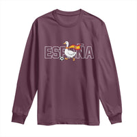 Espana Spain Soccer Football Long Sleeve Shirt Silly Goose Spanish Flag Fan Supporter