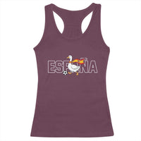 Espana Spain Soccer Football Racerback Tank Top Silly Goose Spanish Flag Fan Supporter