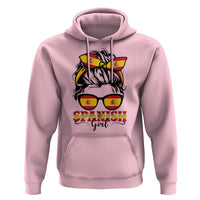 Espana Spain Messy Bun Girl Spanish Flag Hoodie