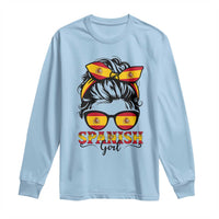 Espana Spain Messy Bun Girl Spanish Flag Long Sleeve Shirt