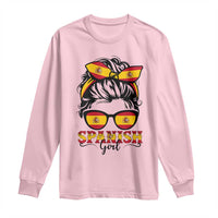 Espana Spain Messy Bun Girl Spanish Flag Long Sleeve Shirt