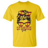 Espana Spain Messy Bun Girl Spanish Flag T Shirt