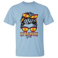 Espana Spain Messy Bun Girl Spanish Flag T Shirt