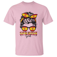 Espana Spain Messy Bun Girl Spanish Flag T Shirt