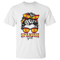 Espana Spain Messy Bun Girl Spanish Flag T Shirt