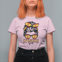Espana Spain Messy Bun Girl Spanish Flag T Shirt For Women