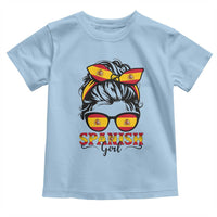 Espana Spain Messy Bun Girl Spanish Flag Toddler T Shirt