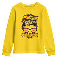 Espana Spain Messy Bun Girl Spanish Flag Youth Sweatshirt