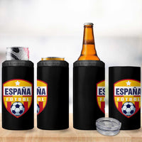 Espana Spain Soccer Football Fan Spanish Flag 4 in 1 Can Cooler Tumbler