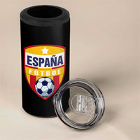 Espana Spain Soccer Football Fan Spanish Flag 4 in 1 Can Cooler Tumbler