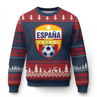Espana Spain Soccer Football Fan Spanish Flag Ugly Christmas Sweater