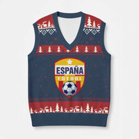 Espana Spain Soccer Football Fan Spanish Flag V-Neck Knit Sweater Vest