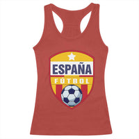 Espana Spain Soccer Football Fan Spanish Flag Racerback Tank Top