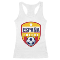 Espana Spain Soccer Football Fan Spanish Flag Racerback Tank Top