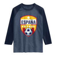 Espana Spain Soccer Football Fan Spanish Flag Raglan Shirt