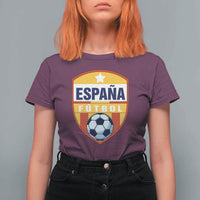 Espana Spain Soccer Football Fan Spanish Flag T Shirt For Women