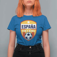 Espana Spain Soccer Football Fan Spanish Flag T Shirt For Women