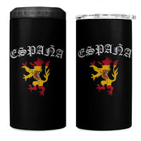 Espana Spain Lion Spanish Flag Spaniard Pride 4 in 1 Can Cooler Tumbler