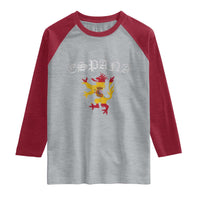 Espana Spain Lion Spanish Flag Spaniard Pride Raglan Shirt