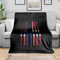 Norwegian Roots Half American Flag USA Norway Pride Throw Blanket