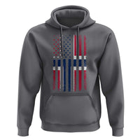 Norwegian Roots Half American Flag USA Norway Pride Hoodie