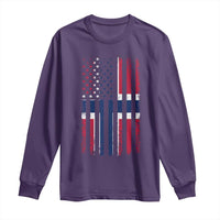 Norwegian Roots Half American Flag USA Norway Pride Long Sleeve Shirt