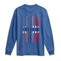 Norwegian Roots Half American Flag USA Norway Pride Long Sleeve Shirt