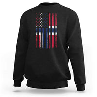 Norwegian Roots Half American Flag USA Norway Pride Sweatshirt