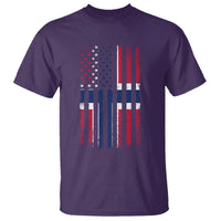 Norwegian Roots Half American Flag USA Norway Pride T Shirt
