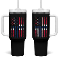 Norwegian Roots Half American Flag USA Norway Pride Tumbler With Handle