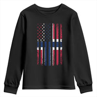 Norwegian Roots Half American Flag USA Norway Pride Youth Sweatshirt