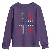 Norwegian Roots Half American Flag USA Norway Pride Youth Sweatshirt