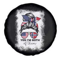 Yes I'm Both of Them Half Norwegian American Spare Tire Cover
