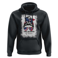 Yes I'm Both of Them Half Norwegian American Hoodie