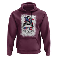 Yes I'm Both of Them Half Norwegian American Hoodie