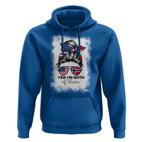 Yes I'm Both of Them Half Norwegian American Hoodie
