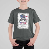 Yes I'm Both of Them Half Norwegian American T Shirt For Kid