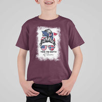 Yes I'm Both of Them Half Norwegian American T Shirt For Kid