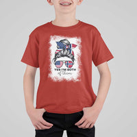 Yes I'm Both of Them Half Norwegian American T Shirt For Kid