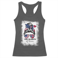 Yes I'm Both of Them Half Norwegian American Racerback Tank Top