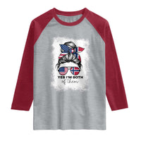 Yes I'm Both of Them Half Norwegian American Raglan Shirt