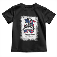Yes I'm Both of Them Half Norwegian American Toddler T Shirt