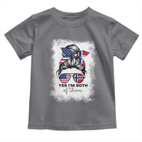 Yes I'm Both of Them Half Norwegian American Toddler T Shirt