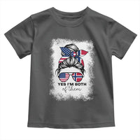 Yes I'm Both of Them Half Norwegian American Toddler T Shirt