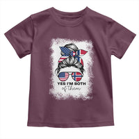 Yes I'm Both of Them Half Norwegian American Toddler T Shirt