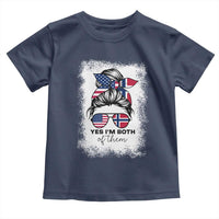 Yes I'm Both of Them Half Norwegian American Toddler T Shirt